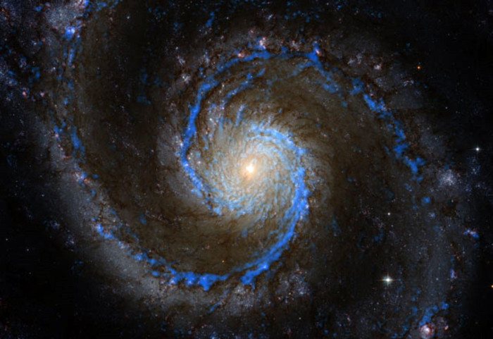 Galaxia M51 observada por el proyecto PAWS.